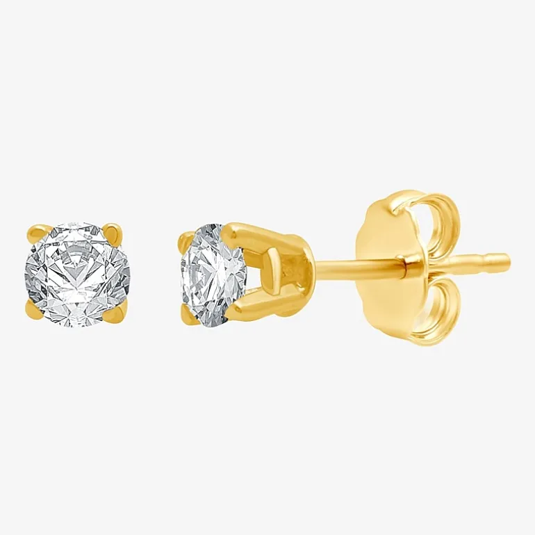 Classic Collection 1/4 CT. T.W. Natural White Diamond 10K Gold 3.2mm Stud Earrings