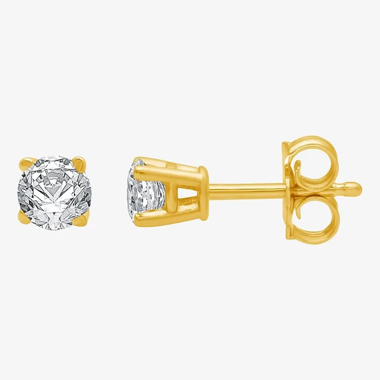 Classic Collection 1/4 CT. T.W. Natural White Diamond 10K Gold 3.2mm Stud Earrings