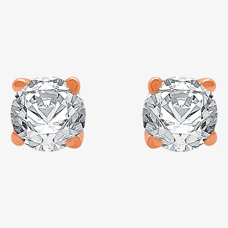 Classic Collection 1/4 CT. T.W. Natural White Diamond 10K Gold 3.2mm Stud Earrings