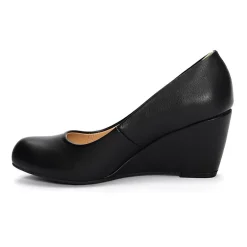 CL by Laundry Nima Womens Round Closed Toe Wedge Heel Pumps