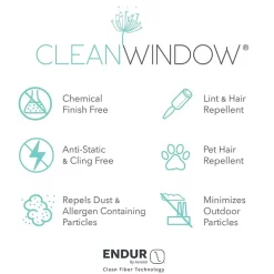 Clean Window Aya 2-pc. Rod Pocket Window Tier