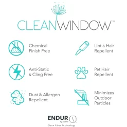 Clean Window Clean Window Textured Slub Stripe Rod Pocket Sheer Single Curtain Panel