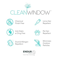 Clean Window Clean Window Textured Slub Stripe Rod Pocket Sheer Single Curtain Panel