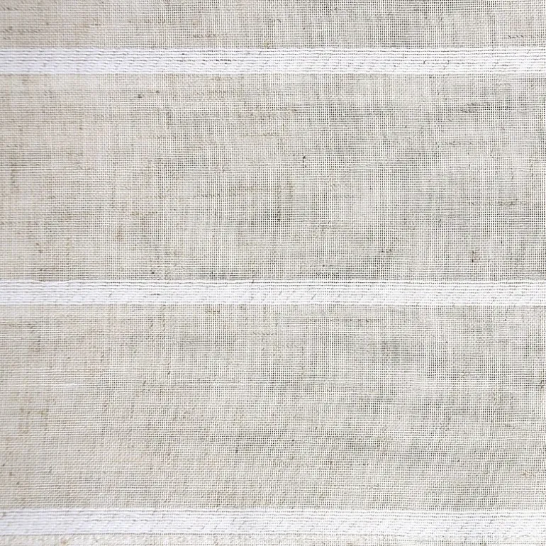 Clean Window Twill Stripe Anti-Dust Rod Pocket Sheer Single Curtain Panel