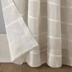 Clean Window Twill Stripe Anti-Dust Rod Pocket Sheer Single Curtain Panel