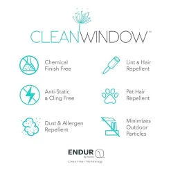 Clean Window Twill Stripe Anti-Dust Rod Pocket Sheer Single Curtain Panel