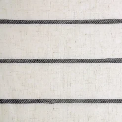Clean Window Twill Stripe Anti-Dust Rod Pocket Sheer Single Curtain Panel