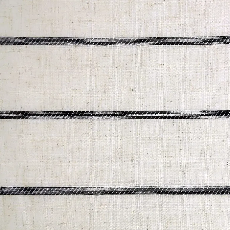 Clean Window Twill Stripe Anti-Dust Rod Pocket Sheer Single Curtain Panel