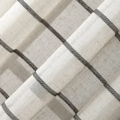 Clean Window Twill Stripe Anti-Dust Rod Pocket Sheer Single Curtain Panel
