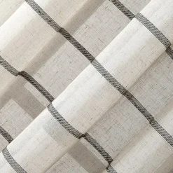 Clean Window Twill Stripe Anti-Dust Rod Pocket Sheer Single Curtain Panel