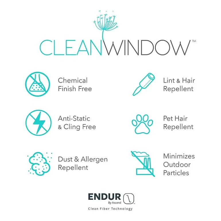 Clean Window Waffle Texture Anti-Dust Rod Pocket Light-Filtering Single Curtain Panel