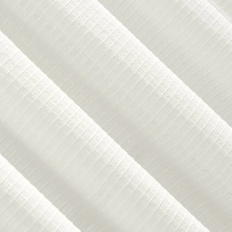 Clean Window Waffle Texture Anti-Dust Rod Pocket Light-Filtering Single Curtain Panel
