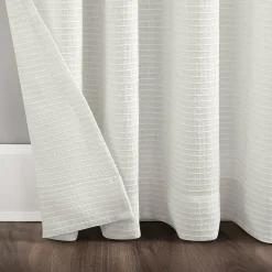 Clean Window Waffle Texture Anti-Dust Rod Pocket Light-Filtering Single Curtain Panel