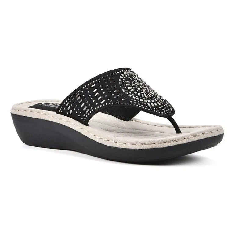Cliffs by White Mountain Womens Cienna Slide Sandals