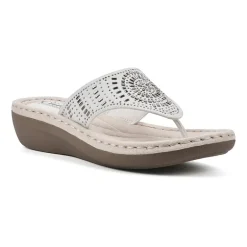Cliffs by White Mountain Womens Cienna Slide Sandals