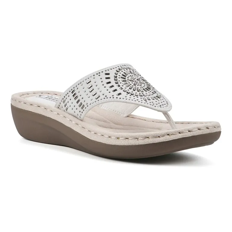 Cliffs by White Mountain Womens Cienna Slide Sandals