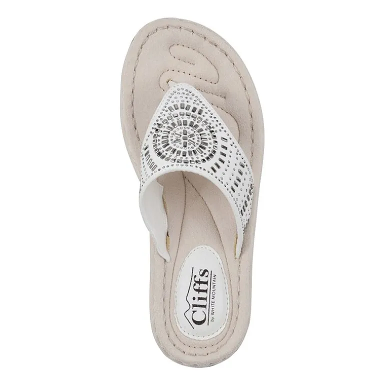 Cliffs by White Mountain Womens Cienna Slide Sandals
