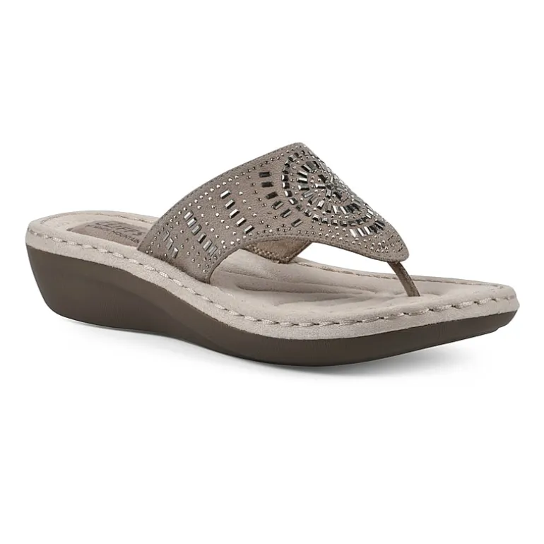 Cliffs by White Mountain Womens Cienna Slide Sandals