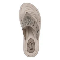Cliffs by White Mountain Womens Cienna Slide Sandals