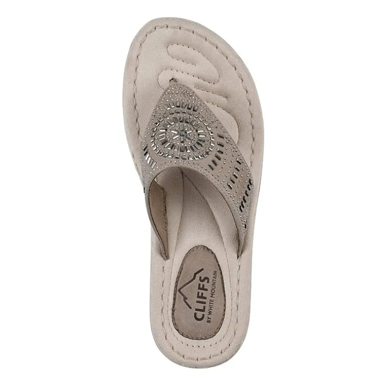 Cliffs by White Mountain Womens Cienna Slide Sandals