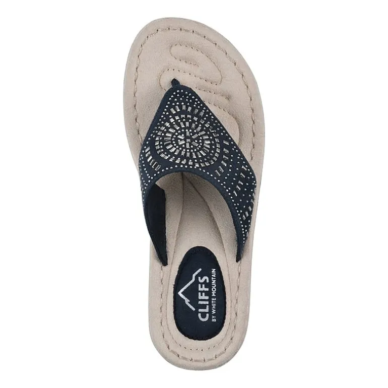 Cliffs by White Mountain Womens Cienna Slide Sandals