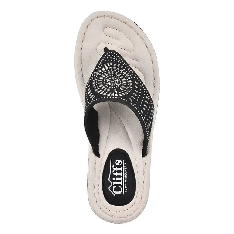 Cliffs by White Mountain Womens Cienna Slide Sandals