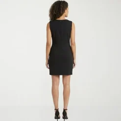 Clover And Sloane Womens V Neck Sleeveless Sheath Dress