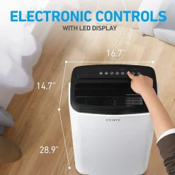Coby 4-in-1 AC Unit, Heater, Dehumidifier & Fan, 12,000 BTU Portable Air Conditioner