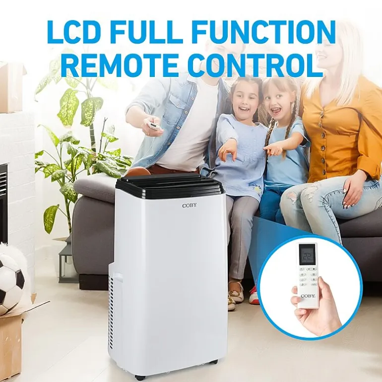 Coby 4-in-1 AC Unit, Heater, Dehumidifier & Fan, 12,000 BTU Portable Air Conditioner