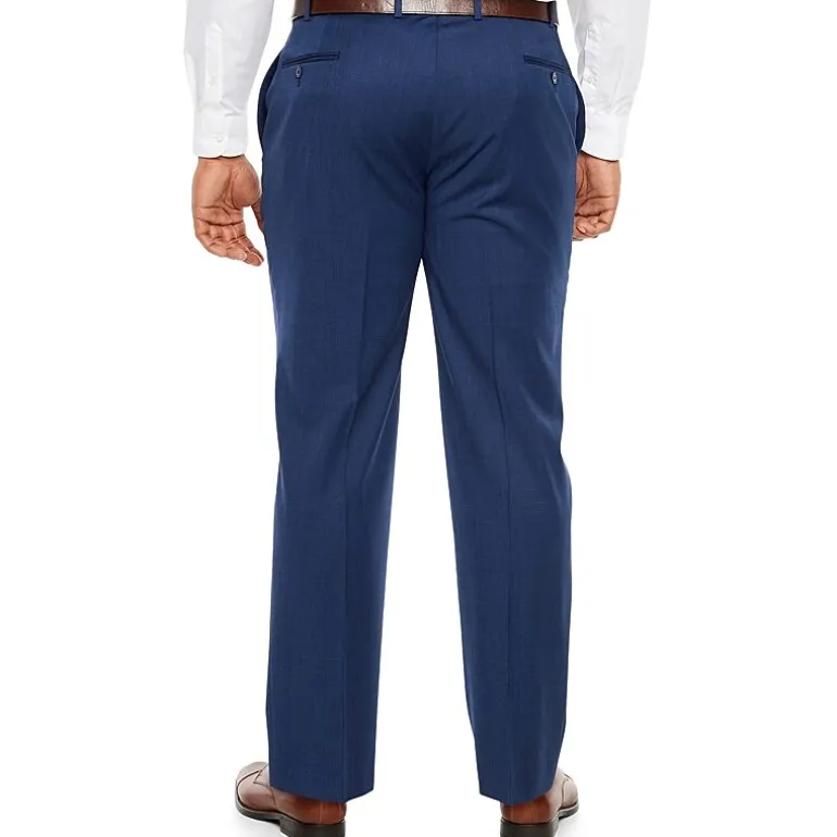 Collection by Michael Strahan Blue Texture Classic Fit Suit Pants - Big and Tall