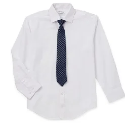 Collection By Michael Strahan Big Kid Boys Long Sleeve Spread Collar Shirt + Tie Set