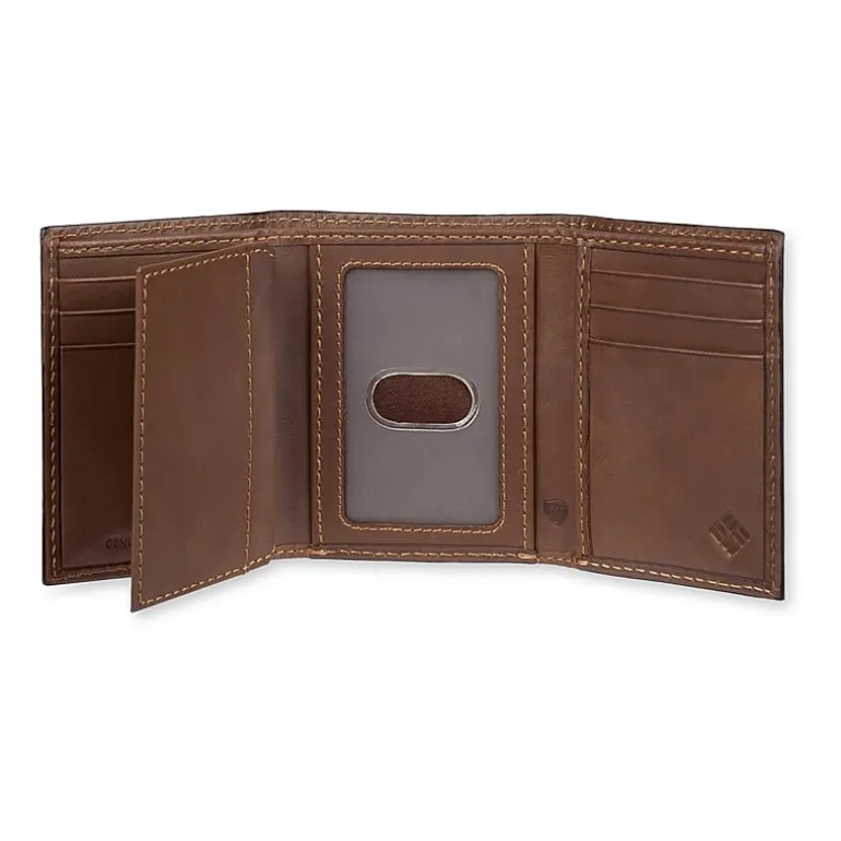 Columbia Rfid Extra Capacity Trifold Mens Personalized Trifold Wallet