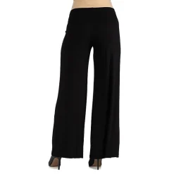 24/7 Comfort Apparel Comfortable Solid Color Palazzo Pant