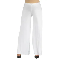 24/7 Comfort Apparel Comfortable Solid Color Palazzo Pant