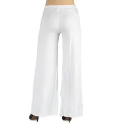 24/7 Comfort Apparel Comfortable Solid Color Palazzo Pant