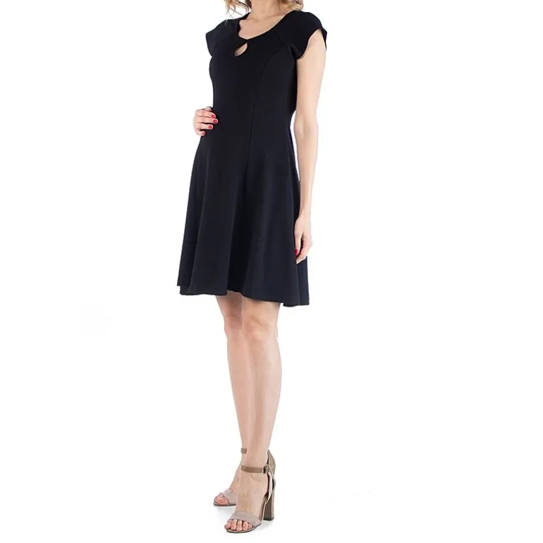 24/7 Comfort Apparel Dress with Keyhole Neck