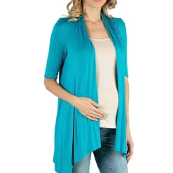 24/7 Comfort Apparel Loose Fit Open Front Cardigan