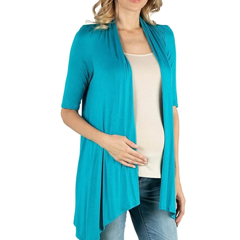 24/7 Comfort Apparel Loose Fit Open Front Cardigan