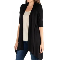 24/7 Comfort Apparel Loose Fit Open Front Cardigan