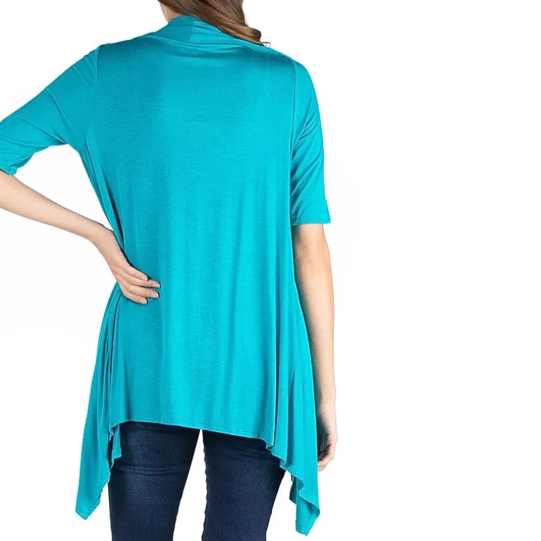 24/7 Comfort Apparel Loose Fit Open Front Cardigan