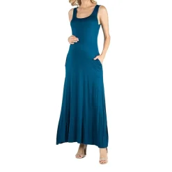 24/7 Comfort Apparel Scoop Neck Sleeveless Maxi Dress
