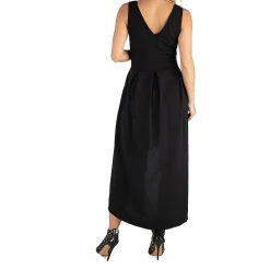 24/7 Comfort Apparel Sleeveles Fit and Flare High Low Dress