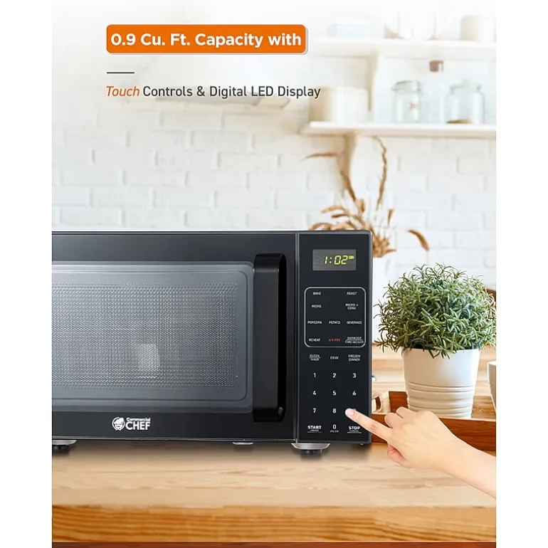 Commercial Chef 0.9 Cu. Ft. Combo Countertop Microwave And 0.9 Cu Ft Air Fryer