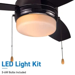 Commercial Cool 42” Modern Ceiling Fan With Lights Cools Up To 175 Sq Ft With Reversible Dual Finish Blades