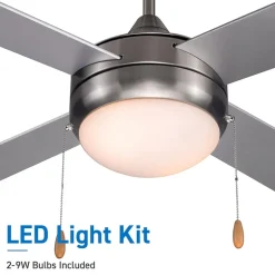 Commercial Cool 52” Modern Ceiling Fan With Lights Cools Up To 350 Sq Ft Featuring 3 Air Flow Speeds With Dual Chain