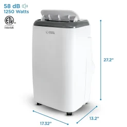 Commericial Cool Cpt10Wb Remote Control Portable Air Conditioner 14000 Btu White