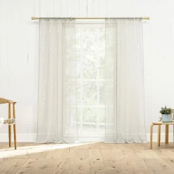 Constance Rod Pocket Sheer Set of 2 Curtain Panel