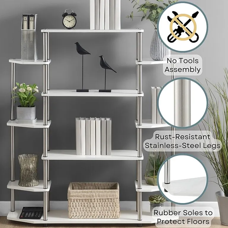 Convenience Concepts Designs2go Office And Library Collection 10-Shelf Bookcase