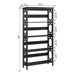 Convenience Concepts Omega Office + Library Collection 5-Shelf Bookcase