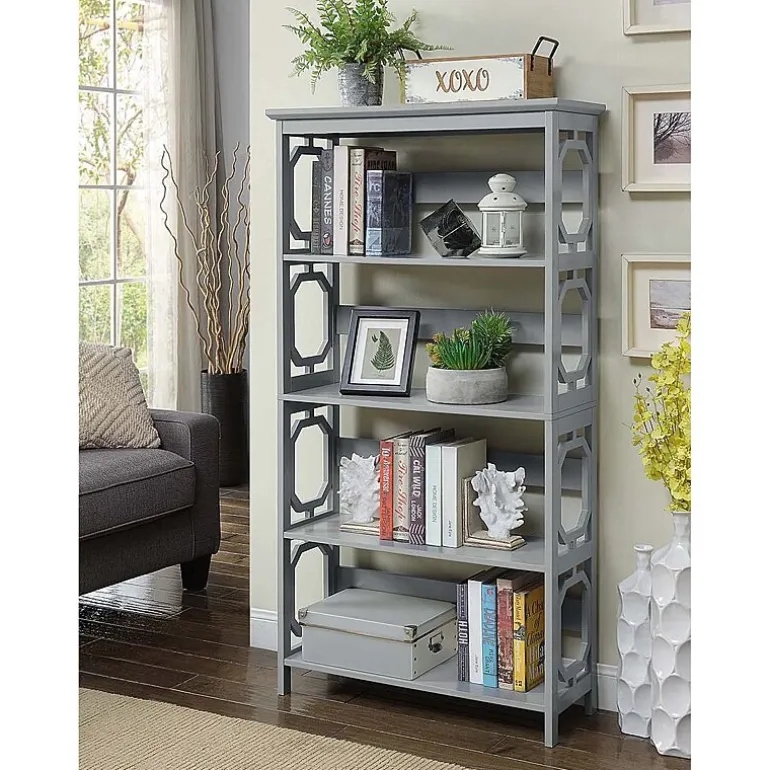 Convenience Concepts Omega Office + Library Collection 5-Shelf Bookcase